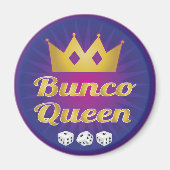 Bunco Queen Crown and Dice Magnet (Vorne)