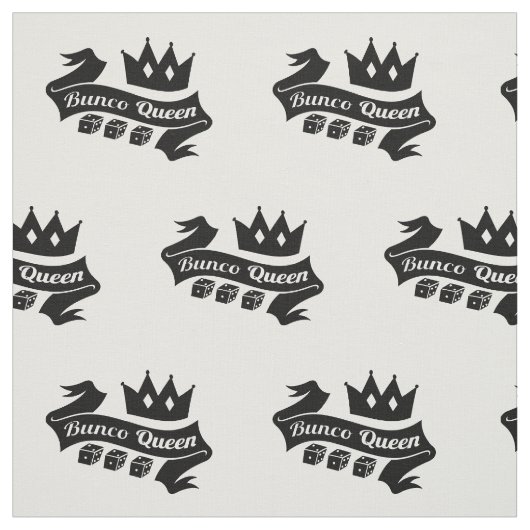 Bunco Queen Crown und Dice Ribbon Stoff (Muster)