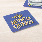 Bunco Queen Game Night Party Rechteckiger Pappuntersetzer (angewinkelt)