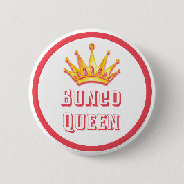 Bunco Queen Gold Crown Wasserfarbe Button