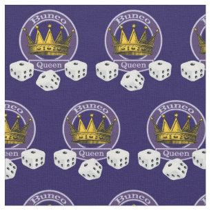 Bunco Queen Novelty Crown Dice Muster Stoff