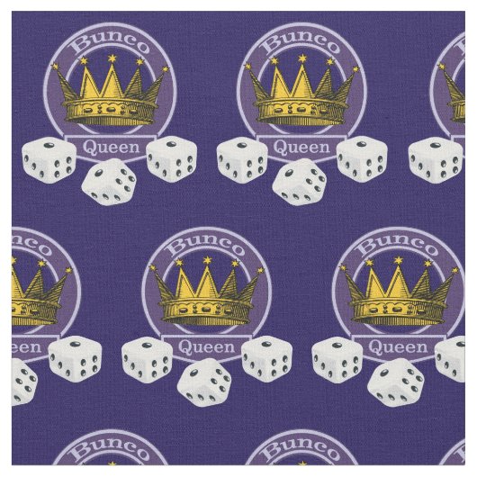 Bunco Queen Novelty Crown Dice Muster Stoff (Nahaufnahme)