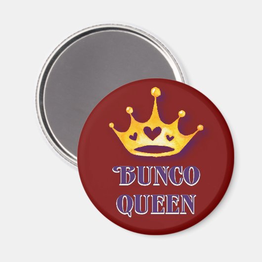 Bunco Queen Royal Crown Red Magnet (Vorderseite/Rückseite)