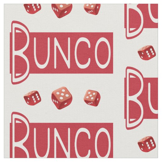 Bunco Red Dice Neues Muster Stoff (Nahaufnahme)