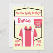Bunco Retro Pink Hipster Bowling Rockabilly Einladung (Vorderseite)