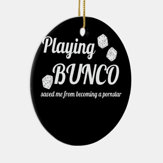 Bunco Rettete Me Game Night Partys Funny Keramik Ornament (Rechts)