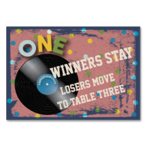 Bunco Rock and Roll Table Card #1
