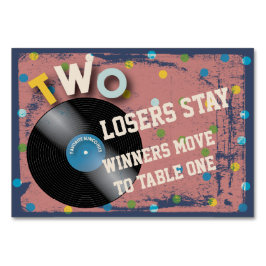 Bunco Rock and Roll Table Card #2 Tischnummer