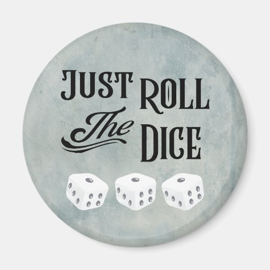 Bunco Roll einfach die Würfel Nacht Vintag Magnet (Vorne)