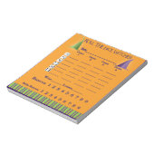 Bunco Score Pad Oktober Thema Hexe Halloween Notizblock (Rotiert)