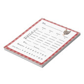 Bunco score pad - Spring Hähnchen Country Western Notizblock (Rotiert)