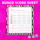 Bunco score pad - Zebradesign Notizblock
