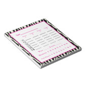 Bunco score pad - Zebradesign Notizblock (angewinkelt)