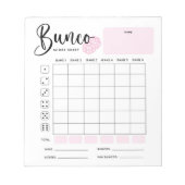 Bunco Score Sheet Pad Notizblock (Vorderseite)