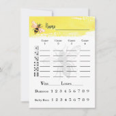 Bunco Score Sheets Bee Einladung (Vorderseite)