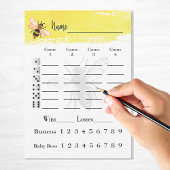 Bunco Score Sheets Bee Einladung
