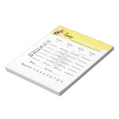 Bunco Score Sheets Bee Notizblock (Rotiert)