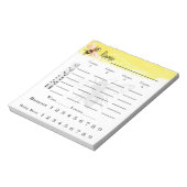 Bunco Score Sheets Beet Notepad Notizblock (Rotiert)