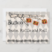 Bunco - Skeletteinladung Hand Einladung (Vorderseite)
