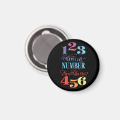 Bunco Spaß Welche Nummer haben wir? Magnet (Vorderseite/Rückseite)