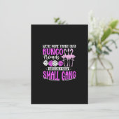 Bunco Spiel Flamingo Design für einen Bunco Babe Einladung (Stehend Vorderseite)