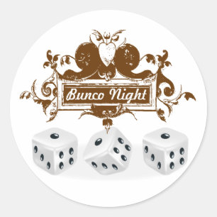 Bunco-Spieldesign Runder Aufkleber