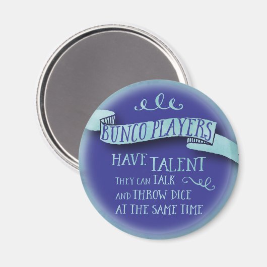 Bunco Spieler haben Talent - Aquarellfarbe Magnet (Vorderseite/Rückseite)