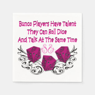 Bunco Spieler haben Talent durch Artinspired Serviette