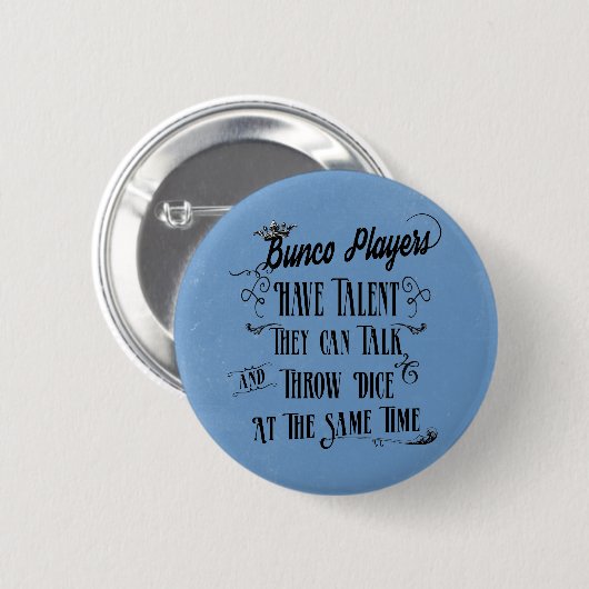 Bunco Spieler haben Talent mit Krone Button (Vorne & Hinten)