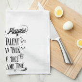 Bunco Spieler haben Talent mit Krone Küchentuch (Viertel Falte)