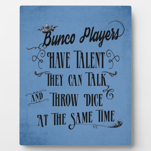 Bunco Spieler haben Talent mit Kronen Fotoplatte (Vorderseite)