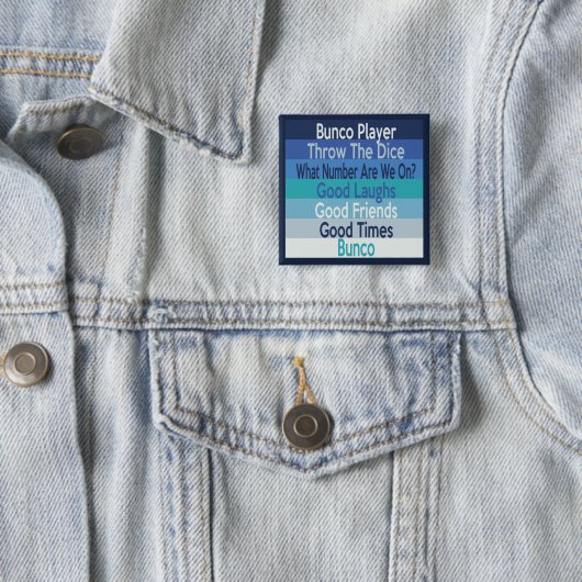 Bunco Spieler-moderner Streifen-Entwurf Button (Beispiel)