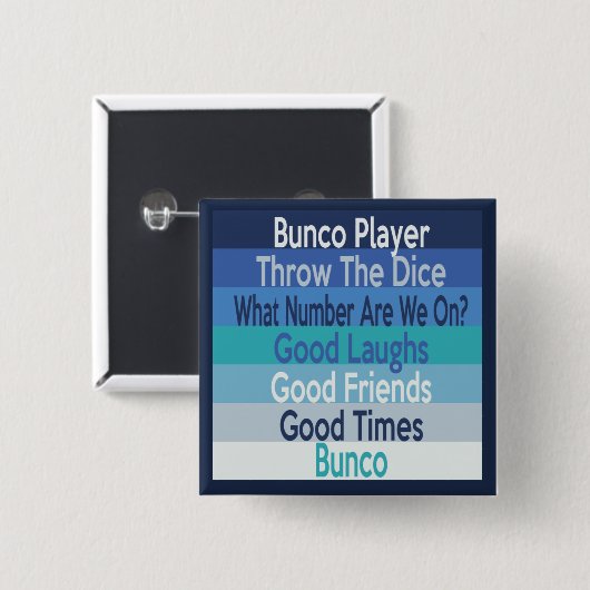 Bunco Spieler-moderner Streifen-Entwurf Button (Vorne & Hinten)