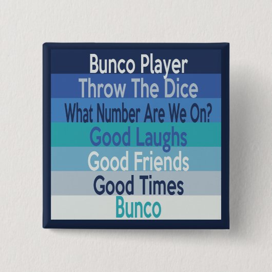 Bunco Spieler-moderner Streifen-Entwurf Button (Vorderseite)