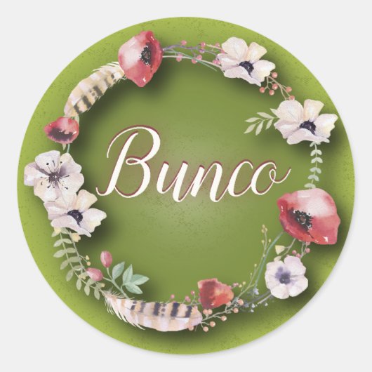 Bunco Sticker - Boho oder Bohemisch (Vorderseite)