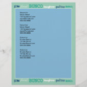 Bunco Subway Hosting-Kalender Flyer (Hinten)