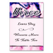 Bunco Table Card Wasserfarbe Drei Tischnummer (Rückseite)