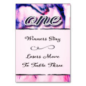 Bunco Table Card Watercolor One Tischnummer (Rückseite)