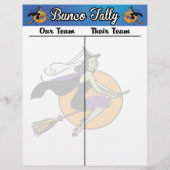 Bunco Tally Score Sheet Witze Oktober Thema (Rückseite)