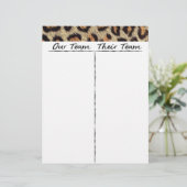 Bunco Tally Sheet - Spieler spielen Wildleopard (Stehend Vorderseite)