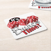 Bunco TIme Rechteckiger Pappuntersetzer (angewinkelt)