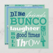 Bunco U-Bahn-Einladung nach Künsten Einladung (Vorne/Hinten)