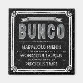 Bunco Vintag Typografie Magnet (Vorne)
