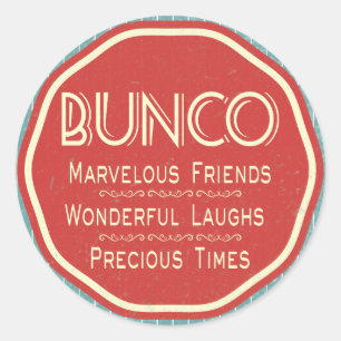 Bunco Vintage Emblem Runder Aufkleber