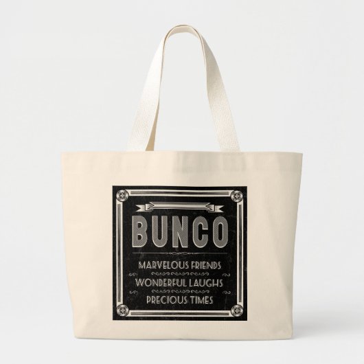Bunco Vintage Typografie Jumbo Stoffbeutel (Vorne)