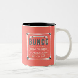 Bunco Vintage Typografie-Koralle Zweifarbige Tasse