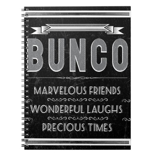 Bunco Vintage-Typografie Notizblock (Vorderseite)