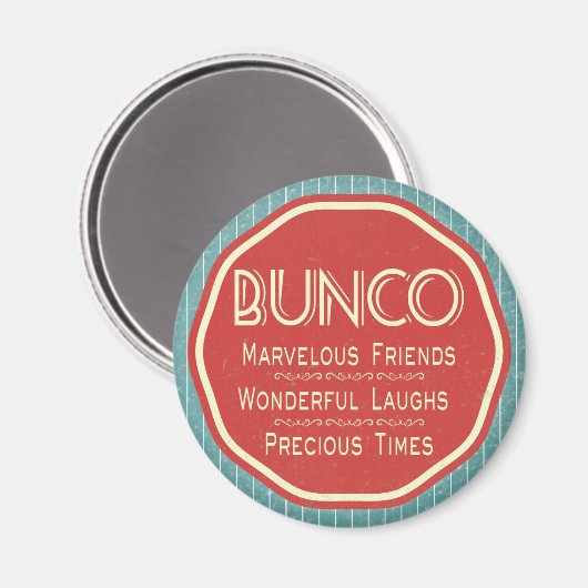 Bunco-Vintages Emblem Magnet (Vorderseite/Rückseite)