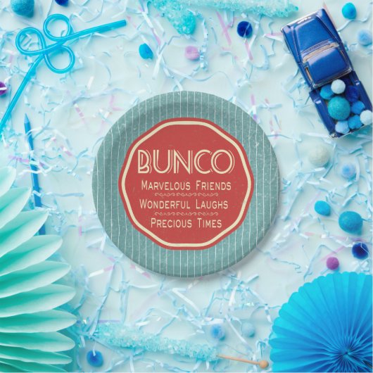 Bunco Vintages Emblem Pappteller (Party)