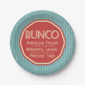 Bunco Vintages Emblem Pappteller (Vorderseite)